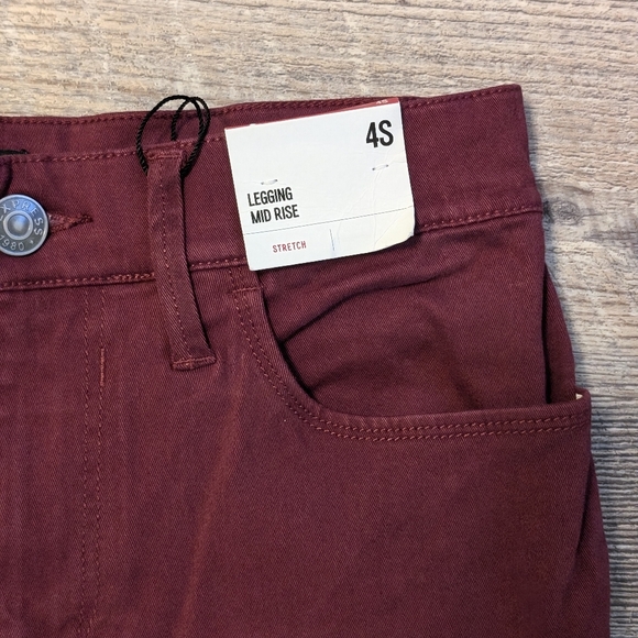 Express jeans mid-rise stretch leggings. 4S - Picture 4 of 7